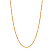 22K Gold 24 Inches Solid Rope Chain